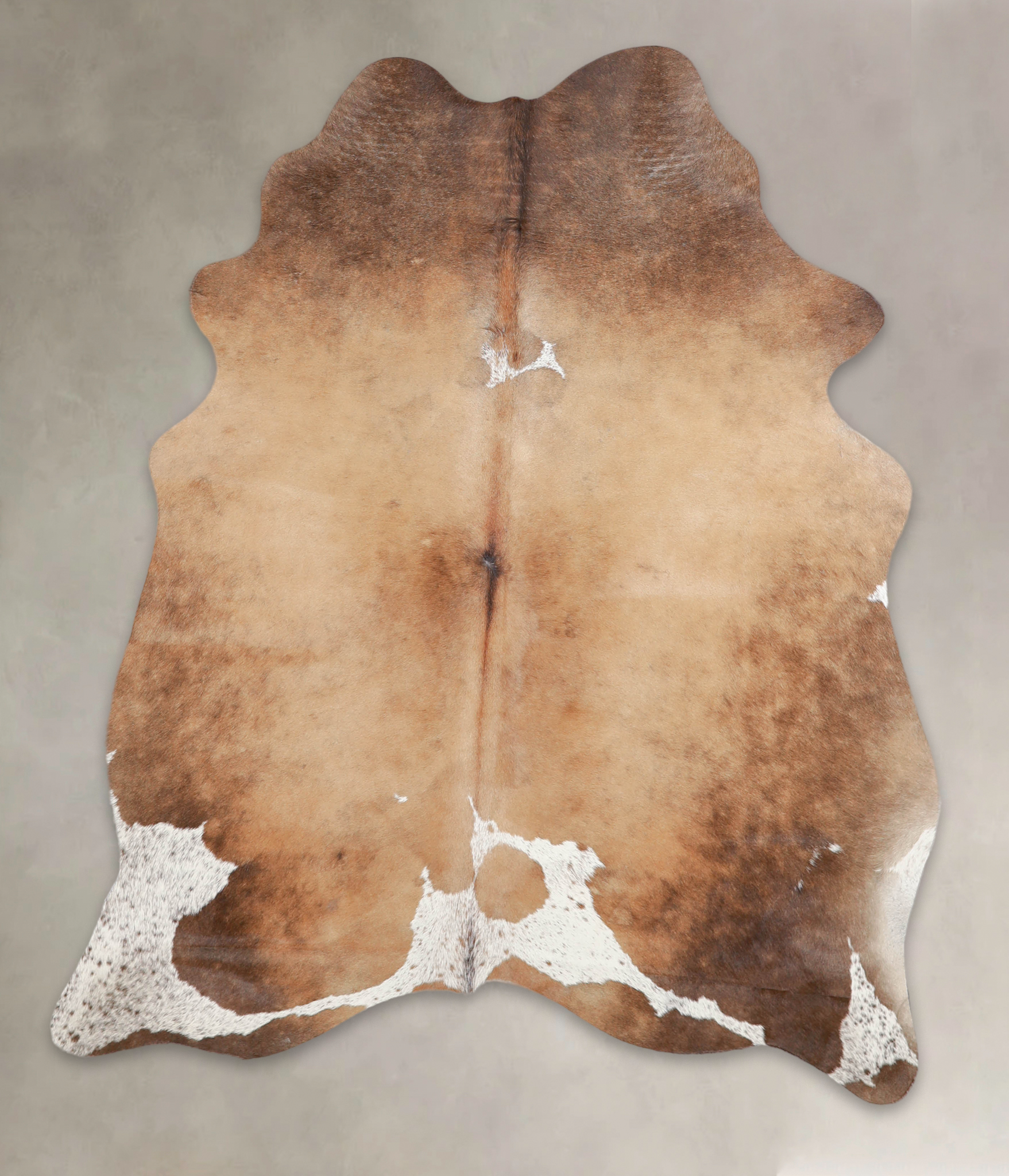 Chocolate and White Cowhide Rug #A24409