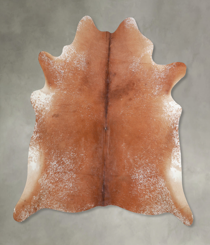 Solid Brown X-Large Brazilian Cowhide Rug 6'4"H x 6'8"W #A24424 by Hudson Hides