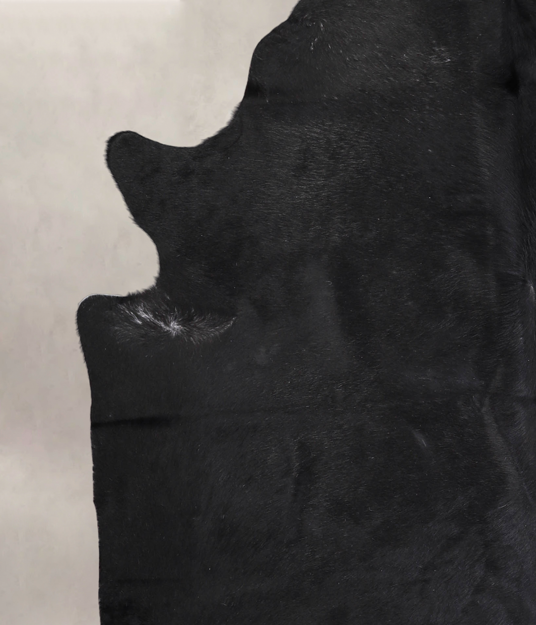 Solid Black XX-Large Brazilian Cowhide Rug 7'5"H x 6'8"W #A24440 by Hu