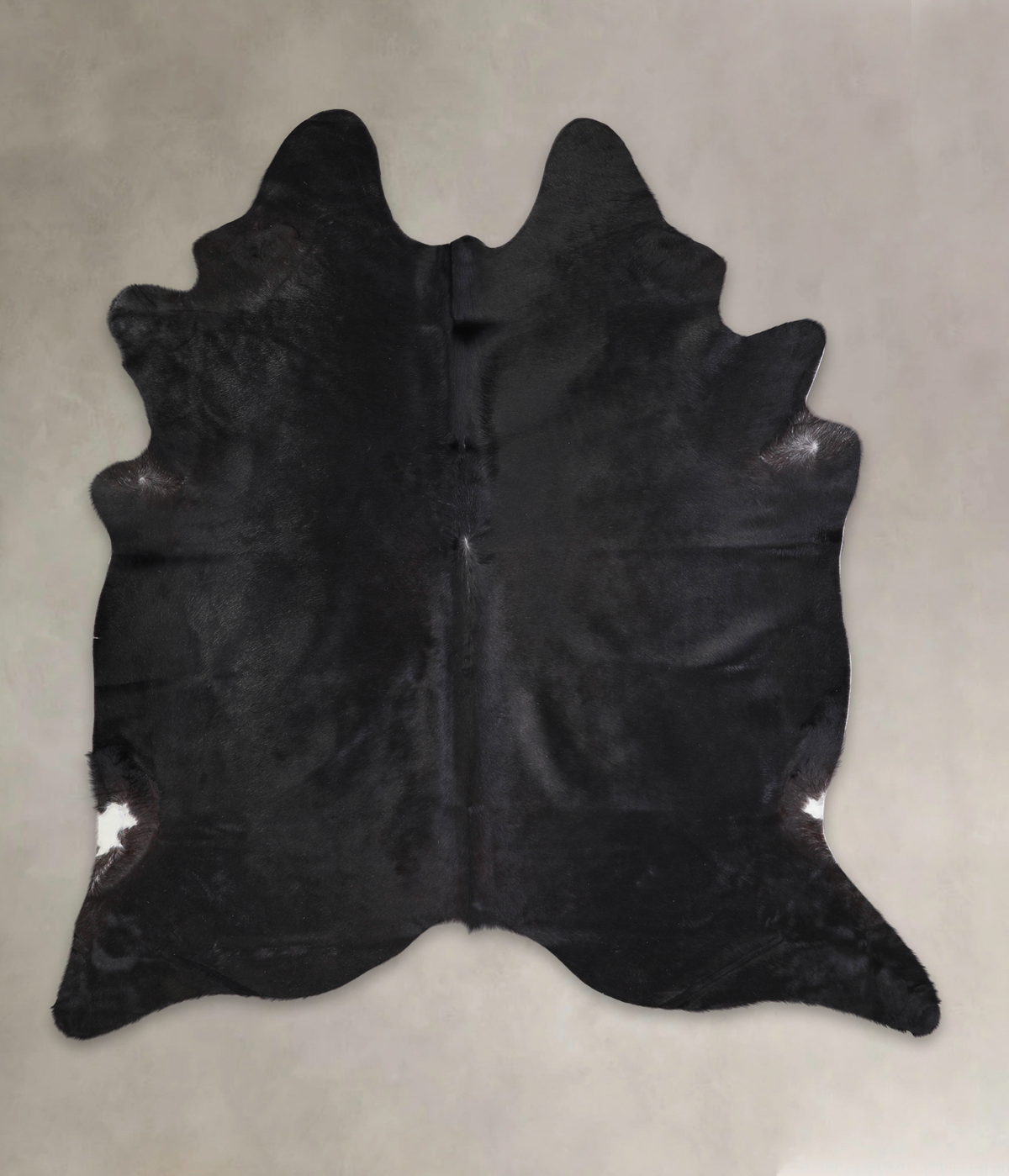 Solid Black Cowhide Rug #A24442