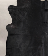 Solid Black XX-Large Brazilian Cowhide Rug 7'5"H x 7'1"W #A24442 by Hudson Hides