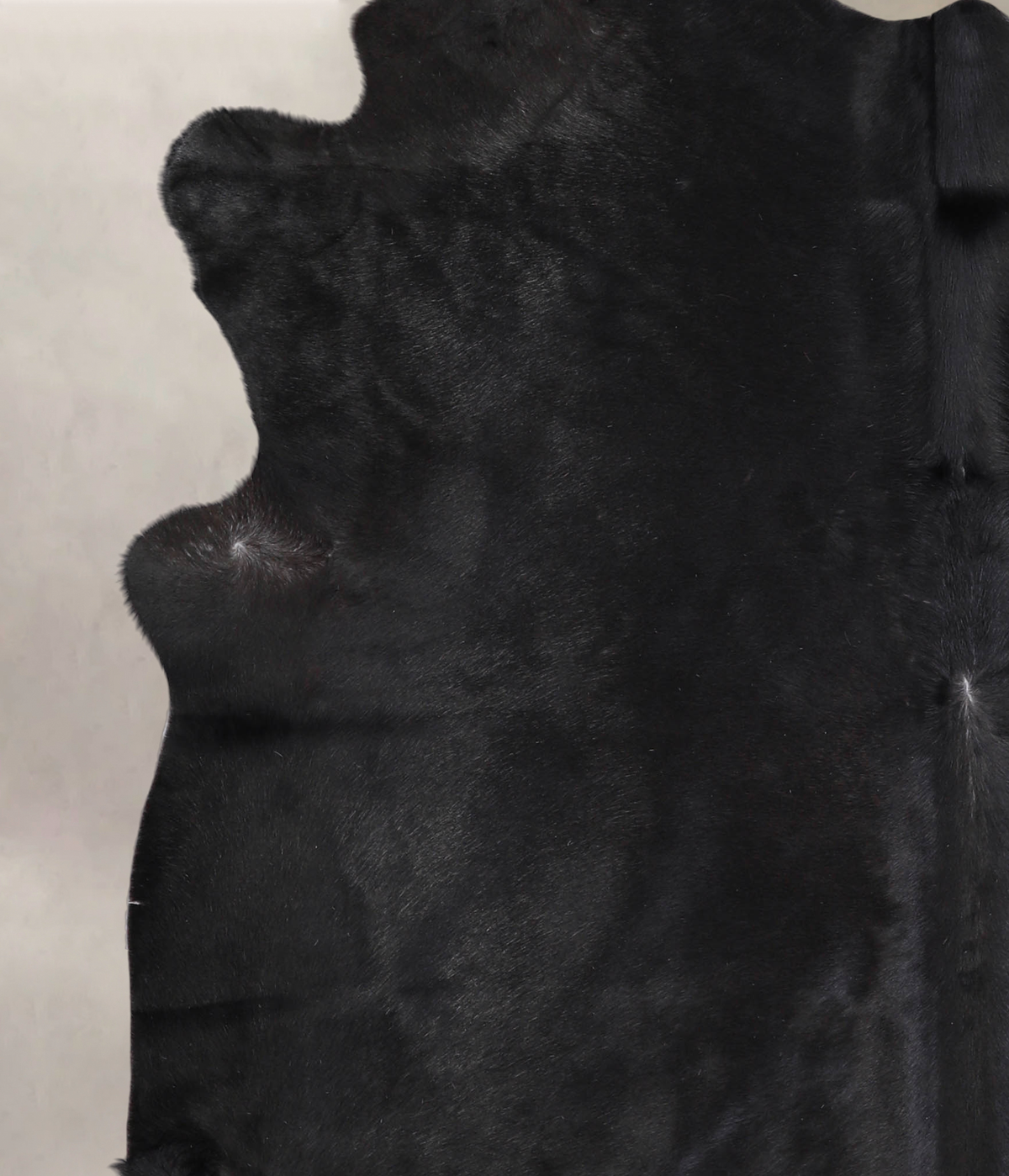 Solid Black Cowhide Rug #A24442