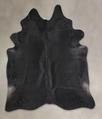 Solid Black XX-Large Brazilian Cowhide Rug 7'11"H x 6'7"W #A24448 by Hudson Hides