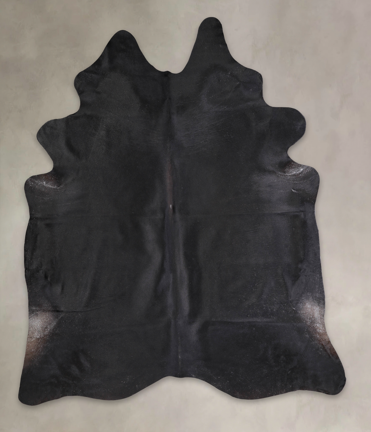 Solid Black Cowhide Rug #A24448