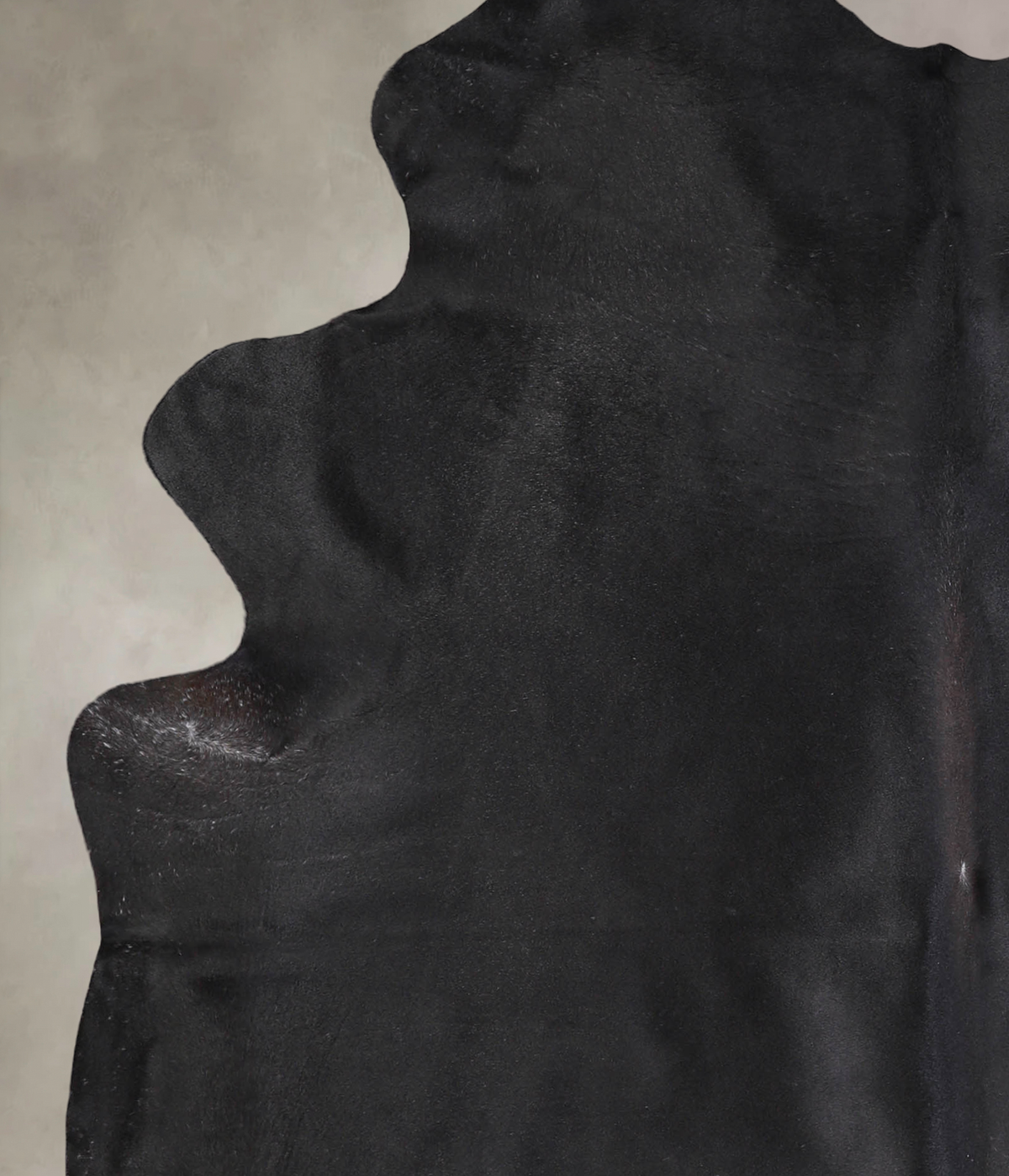 Solid Black Cowhide Rug #A24448