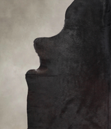 Solid Black XX-Large Brazilian Cowhide Rug 7'4"H x 6'10"W #A24451 by Hudson Hides