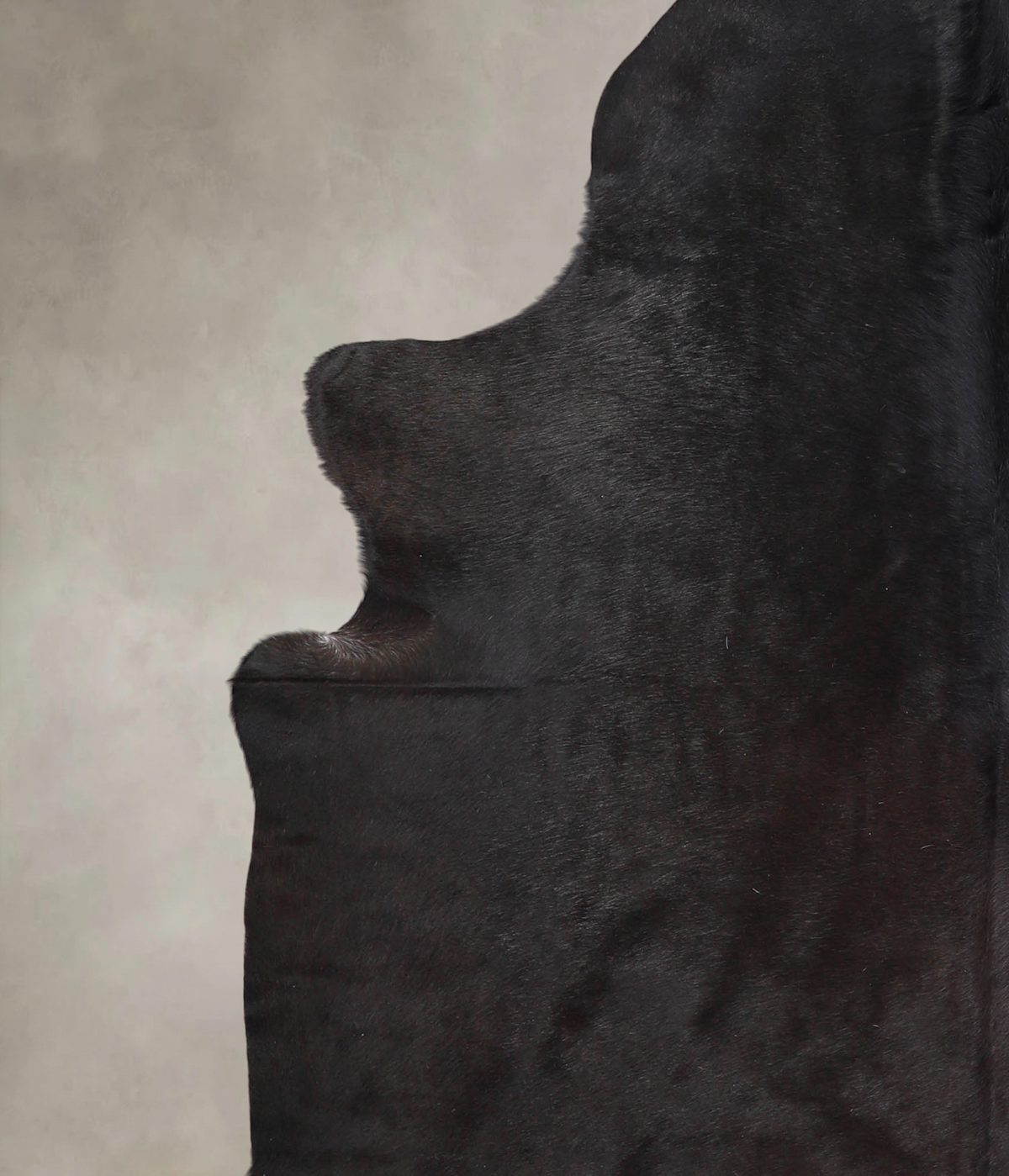 Solid Black Cowhide Rug #A24451