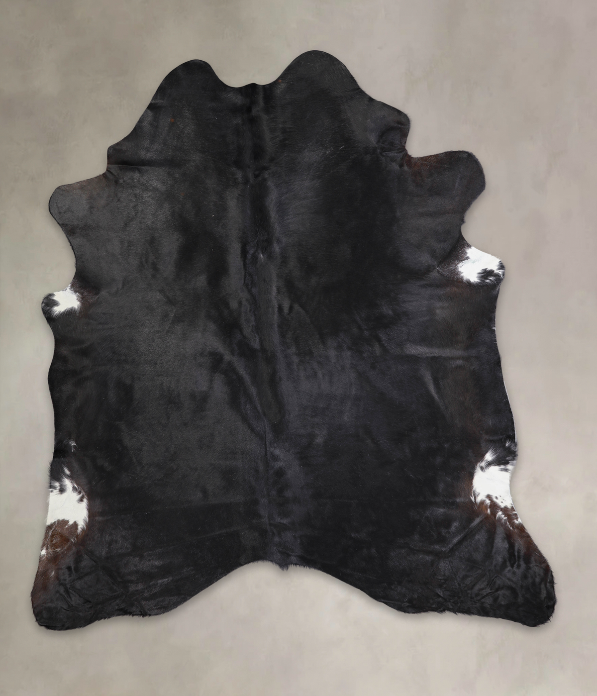 Solid Black Cowhide Rug #A24466