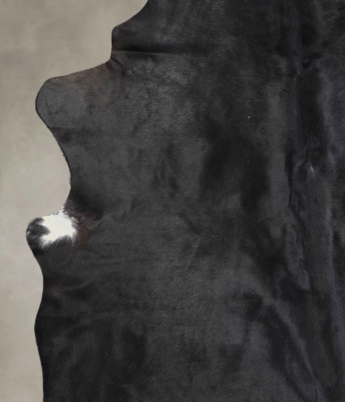 Solid Black Cowhide Rug #A24466