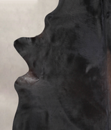 Solid Black X-Large Brazilian Cowhide Rug 7'5"H x 6'5"W #A24467 by Hudson Hides