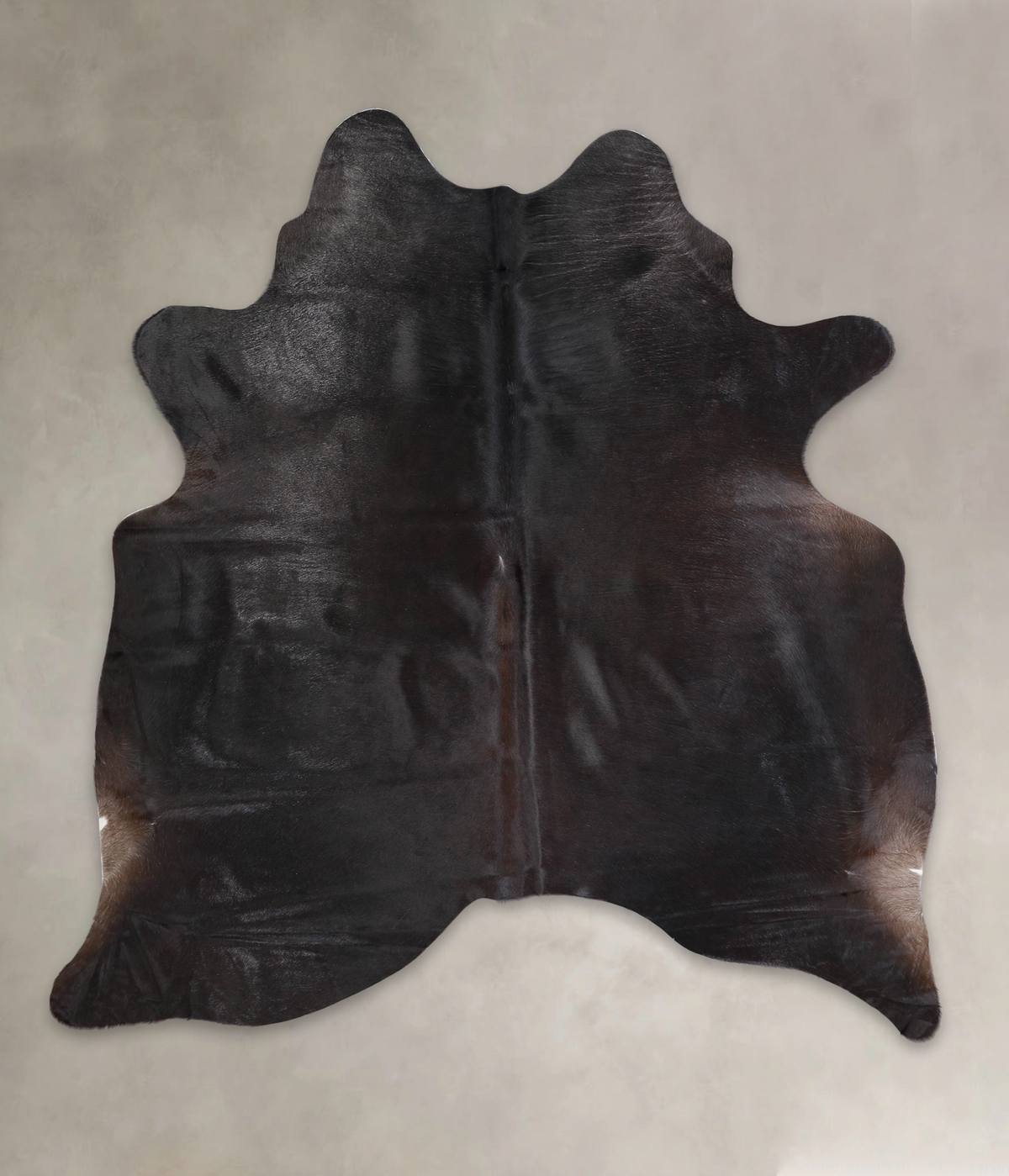 Solid Black Cowhide Rug #A24496