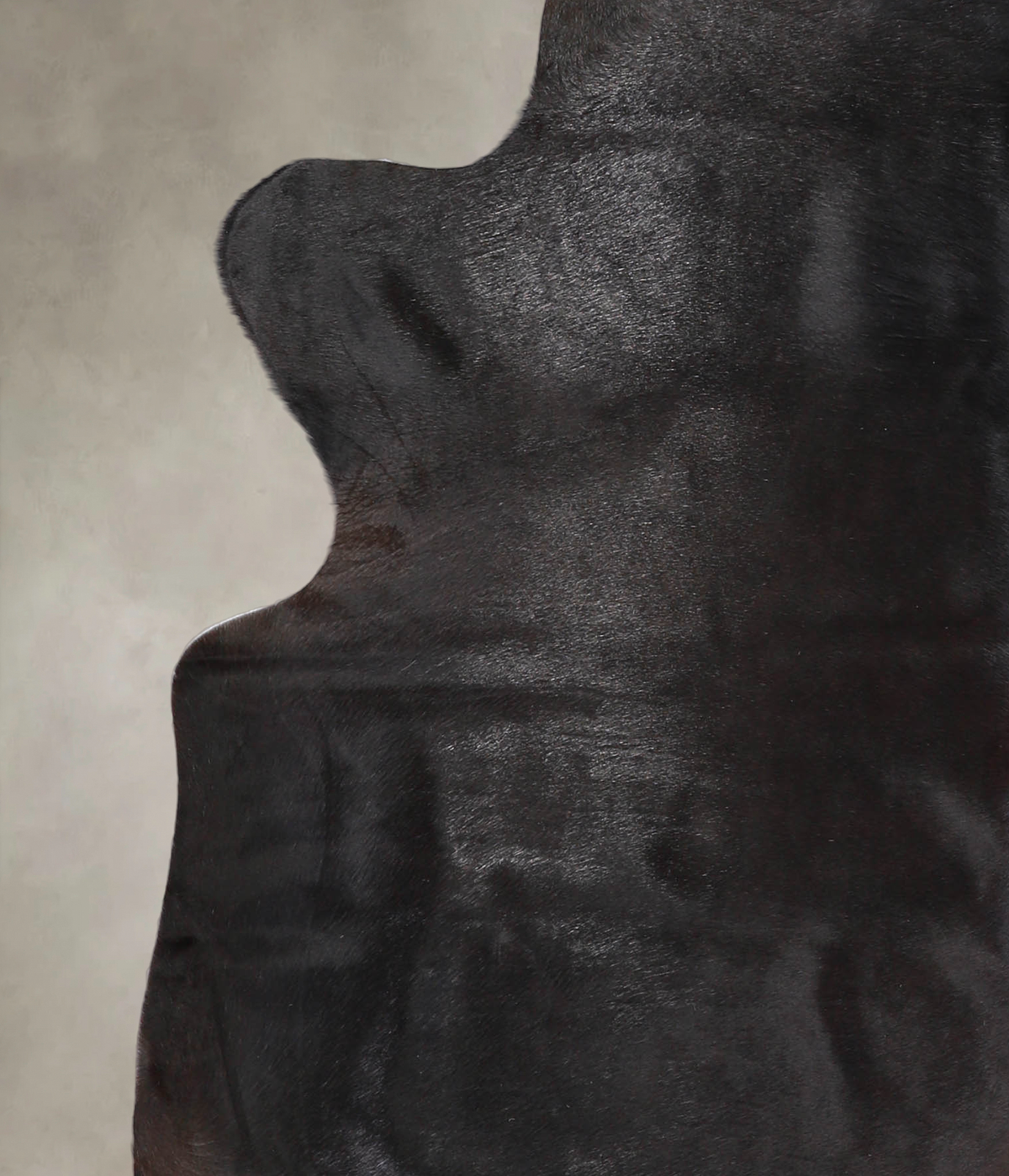 Solid Black Cowhide Rug #A24496