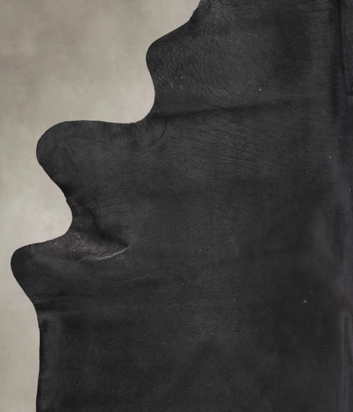 Solid Black Cowhide Rug #A24497