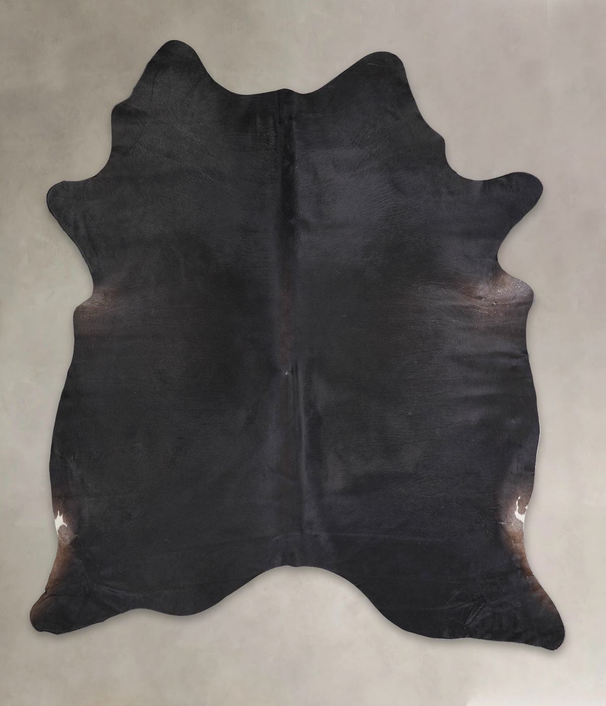 Solid Black Cowhide Rug #A24498