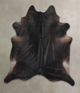 Solid Black XX-Large Brazilian Cowhide Rug 8'2"H x 7'1"W #A24524 by Hudson Hides