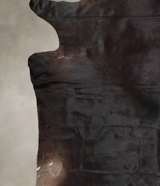 Solid Black XX-Large Brazilian Cowhide Rug 6'11"H x 7'3"W #A24539 by Hudson Hides