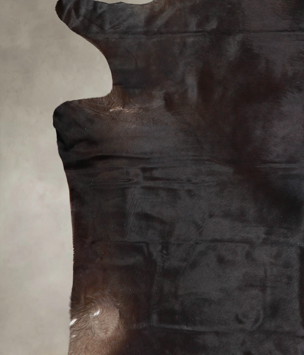 Solid Black Cowhide Rug #A24539