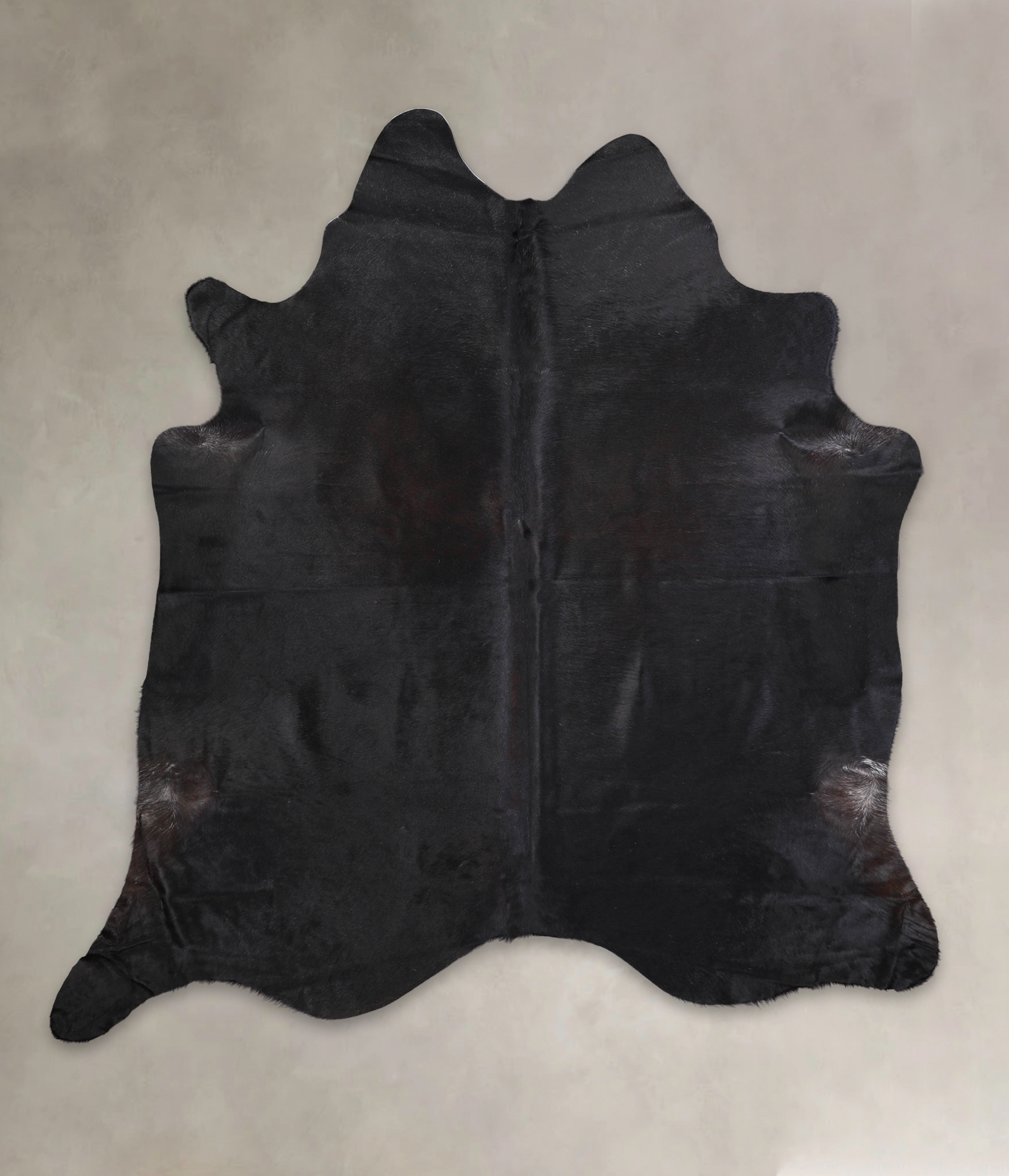 Solid Black Cowhide Rug #A24542