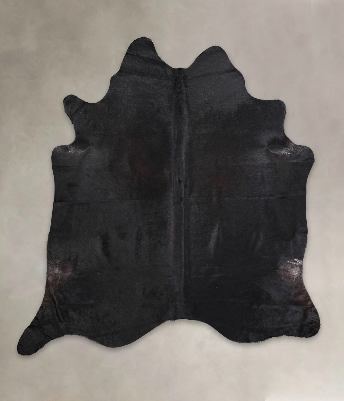 Solid Black Cowhide Rug #A24542