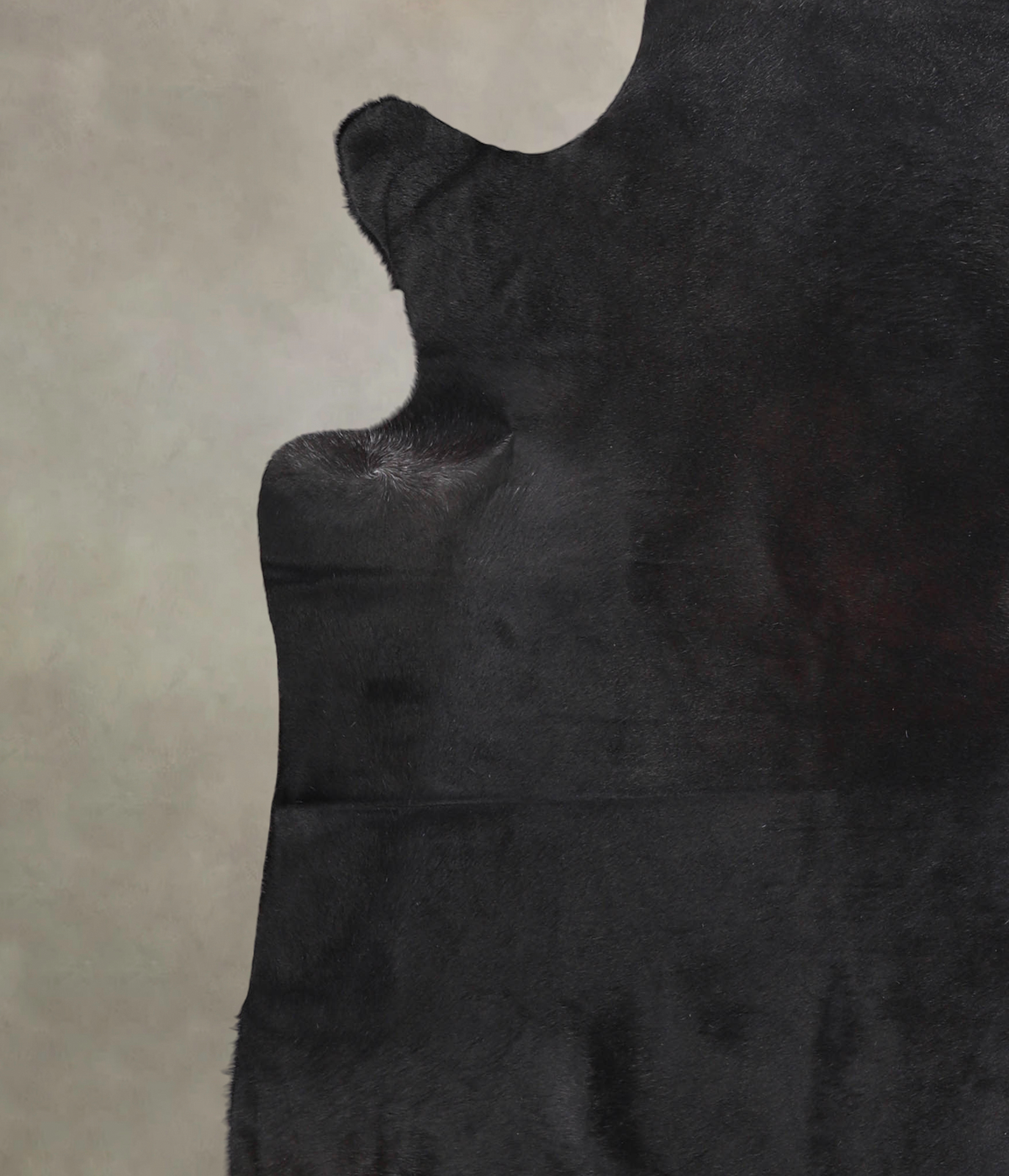 Solid Black XX-Large Brazilian Cowhide Rug 7'6"H x 7'0"W #A24542 by Hudson Hides
