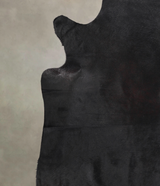 Solid Black XX-Large Brazilian Cowhide Rug 7'6"H x 7'0"W #A24542 by Hudson Hides