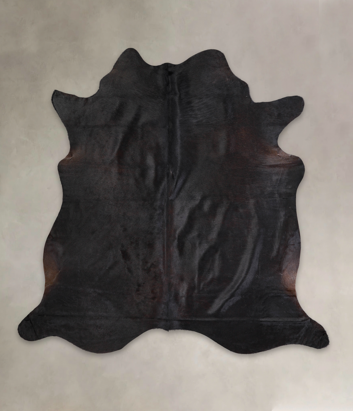 Solid Black Cowhide Rug #A24557