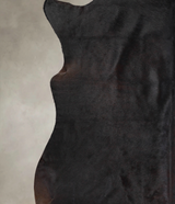 Solid Black X-Large Brazilian Cowhide Rug 6'9"H x 6'10"W #A24557 by Hudson Hides