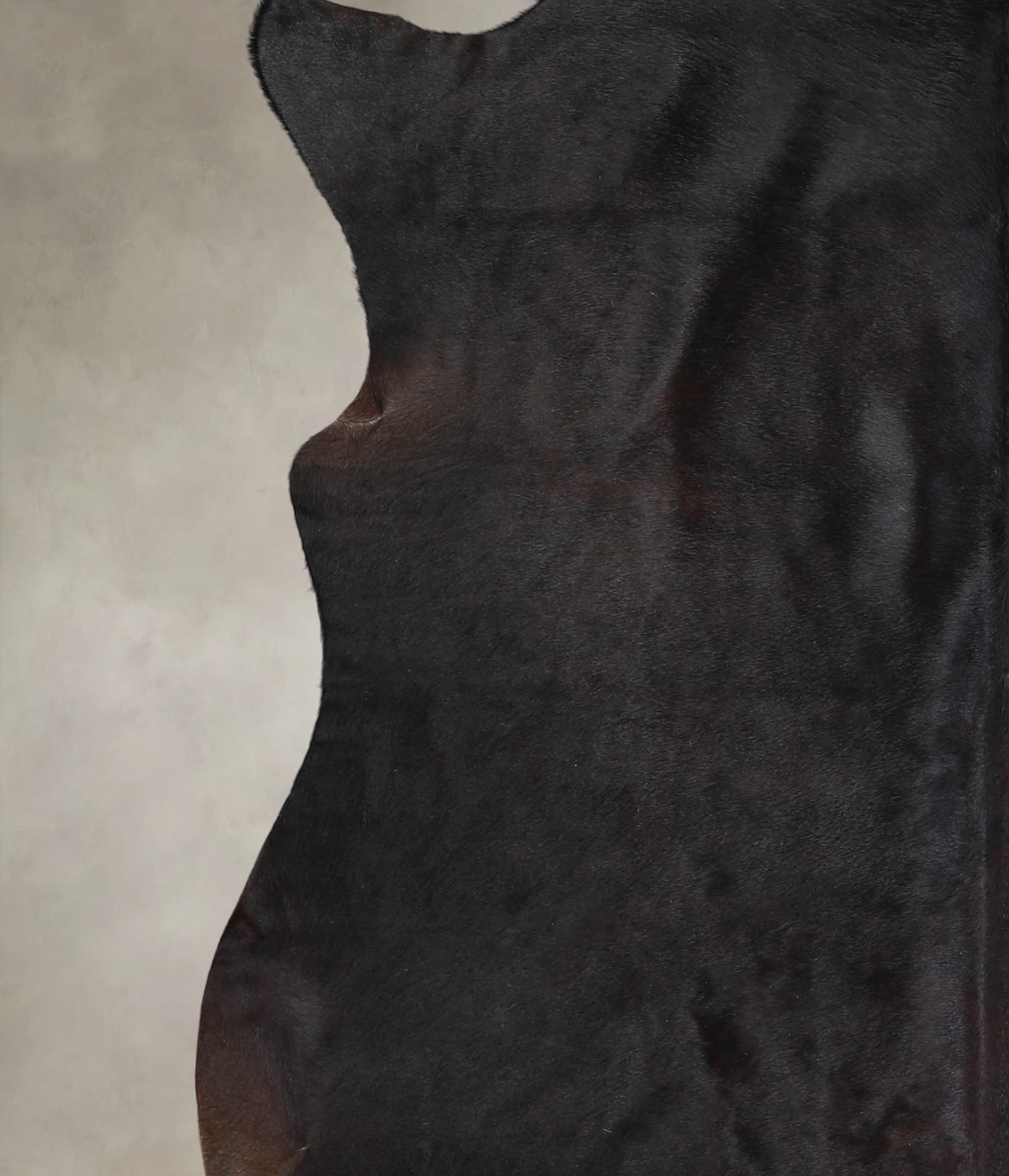 Solid Black Cowhide Rug #A24557