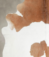 Brown and White XX-Large Brazilian Cowhide Rug 8'1"H x 7'5"W #A24609 by Hudson Hides