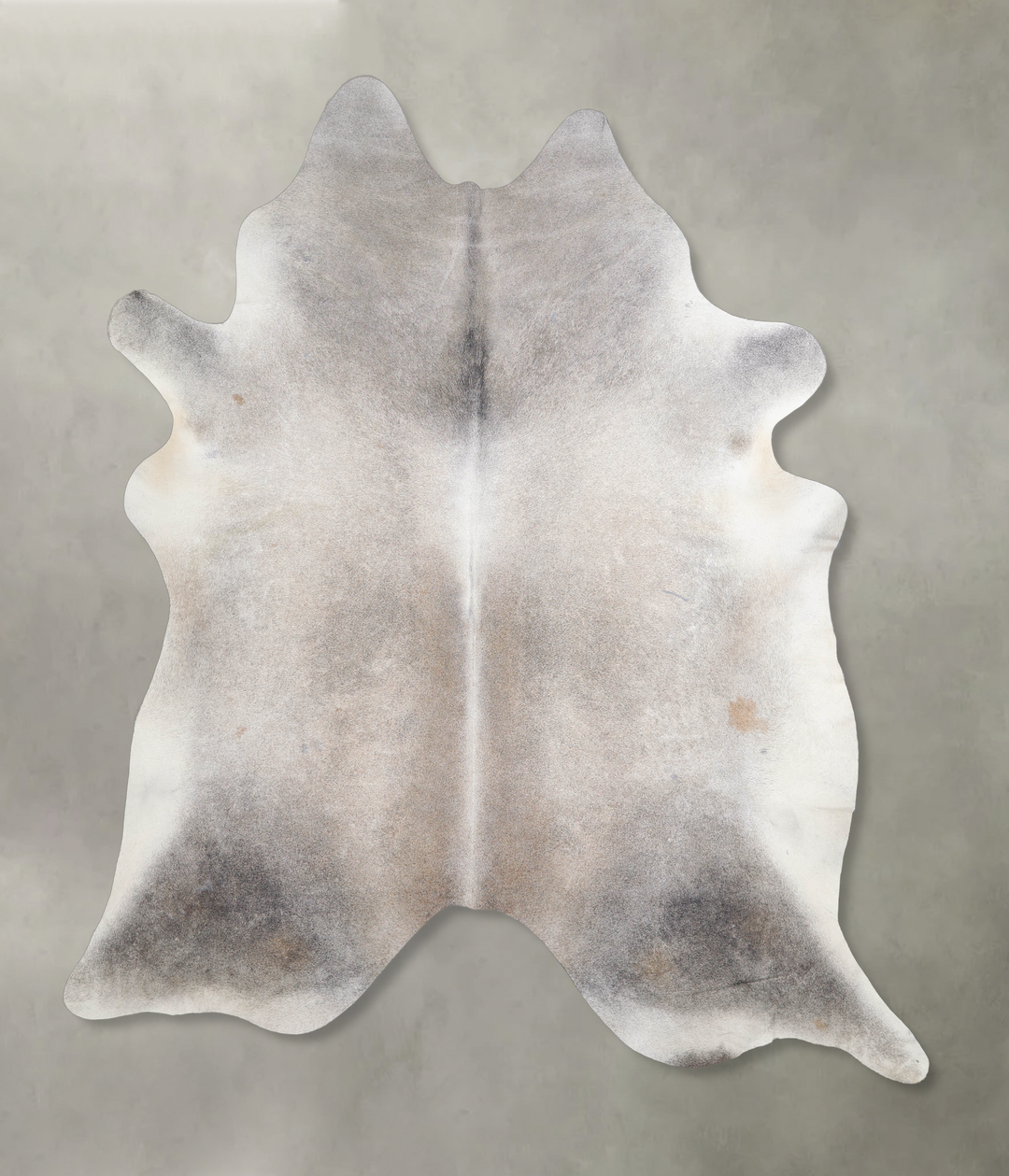 Grey with Beige XX-Large Brazilian Cowhide Rug 7'8"H x 7'3"W #A24629 b