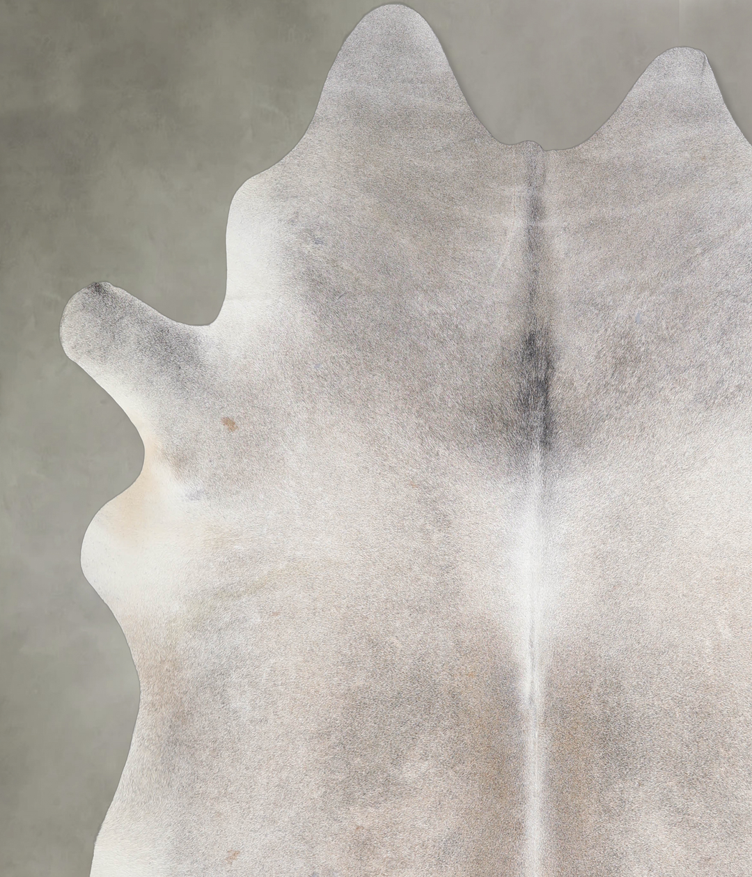 Grey with Beige XX-Large Brazilian Cowhide Rug 7'8"H x 7'3"W #A24629 b