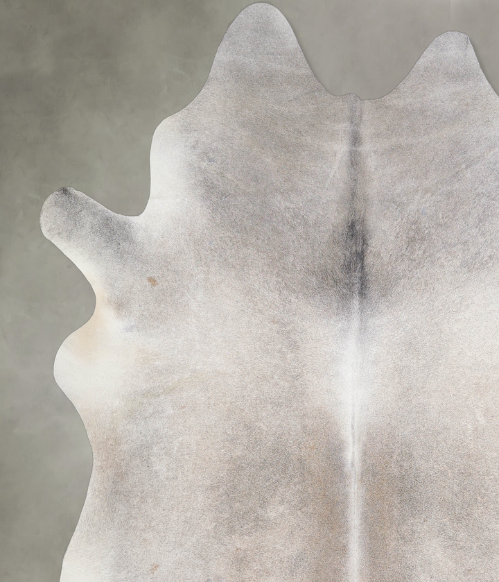 Grey with Beige XX-Large Brazilian Cowhide Rug 7'8"H x 7'3"W #A24629 by Hudson Hides