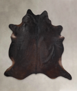 Solid Black X-Large Brazilian Cowhide Rug 7'2"H x 6'11"W #A24672 by Hudson Hides