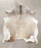 Grey with White X-Large Brazilian Cowhide Rug 7'3