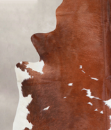 Brown and White X-Large Brazilian Cowhide Rug 7'4"H x 6'6"W #A24715 by Hudson Hides