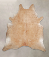 Beige XX-Large Brazilian Cowhide Rug 7'10"H x 7'1"W #A24725 by Hudson Hides