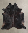 Solid Black XX-Large Brazilian Cowhide Rug 7'5"H x 6'8"W #A24787 by Hudson Hides