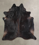 Solid Black XX-Large Brazilian Cowhide Rug 7'5"H x 6'8"W #A24787 by Hudson Hides