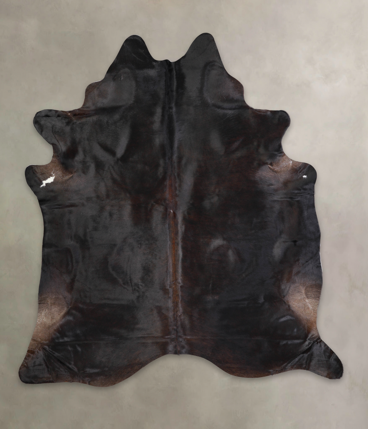 Solid Black Cowhide Rug #A24787