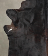 Solid Black XX-Large Brazilian Cowhide Rug 7'5"H x 6'8"W #A24787 by Hudson Hides