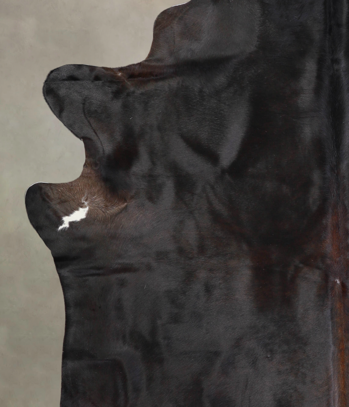 Solid Black Cowhide Rug #A24787