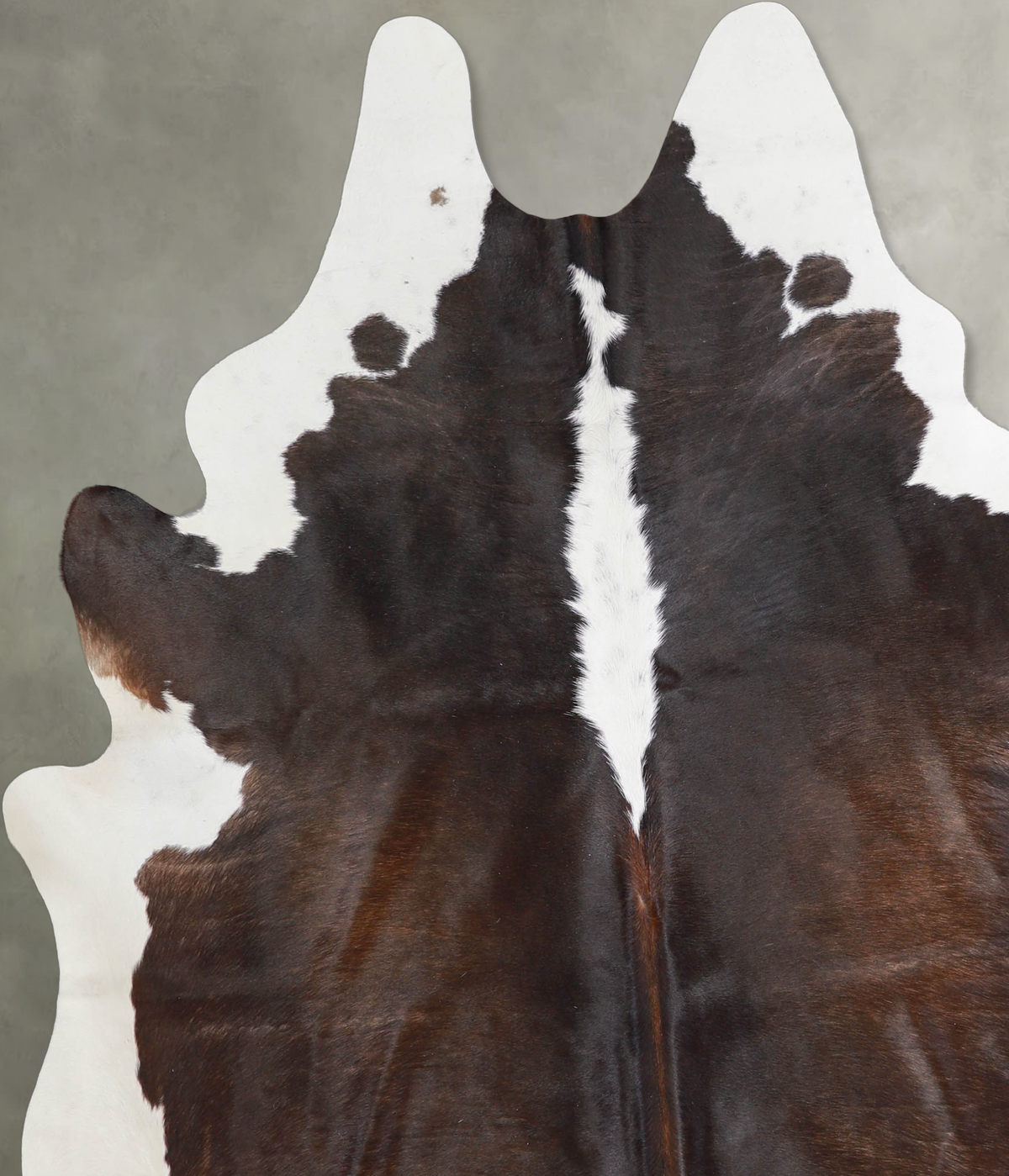Chocolate and White X-Large Brazilian Cowhide Rug 7'2"H x 6'8"W #A24792 by Hudson Hides