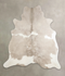 Grey With White X-Large Brazilian Cowhide Rug 7'1