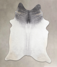 Medium Grey X-Large Brazilian Cowhide Rug 7'10"H x 6'0"W #A24809 by Hudson Hides