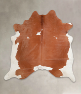 Brown and White XX-Large Brazilian Cowhide Rug 7'4"H x 7'1"W #A24839 by Hudson Hides