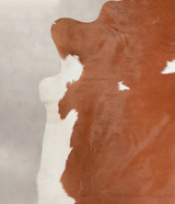 Brown and White XX-Large Brazilian Cowhide Rug 7'4"H x 7'1"W #A24839 by Hudson Hides