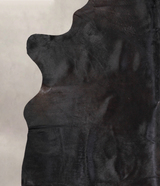 Solid Black X-Large Brazilian Cowhide Rug 7'0"H x 6'7"W #A24854 by Hudson Hides