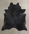 Solid Black XX-Large Brazilian Cowhide Rug 7'10