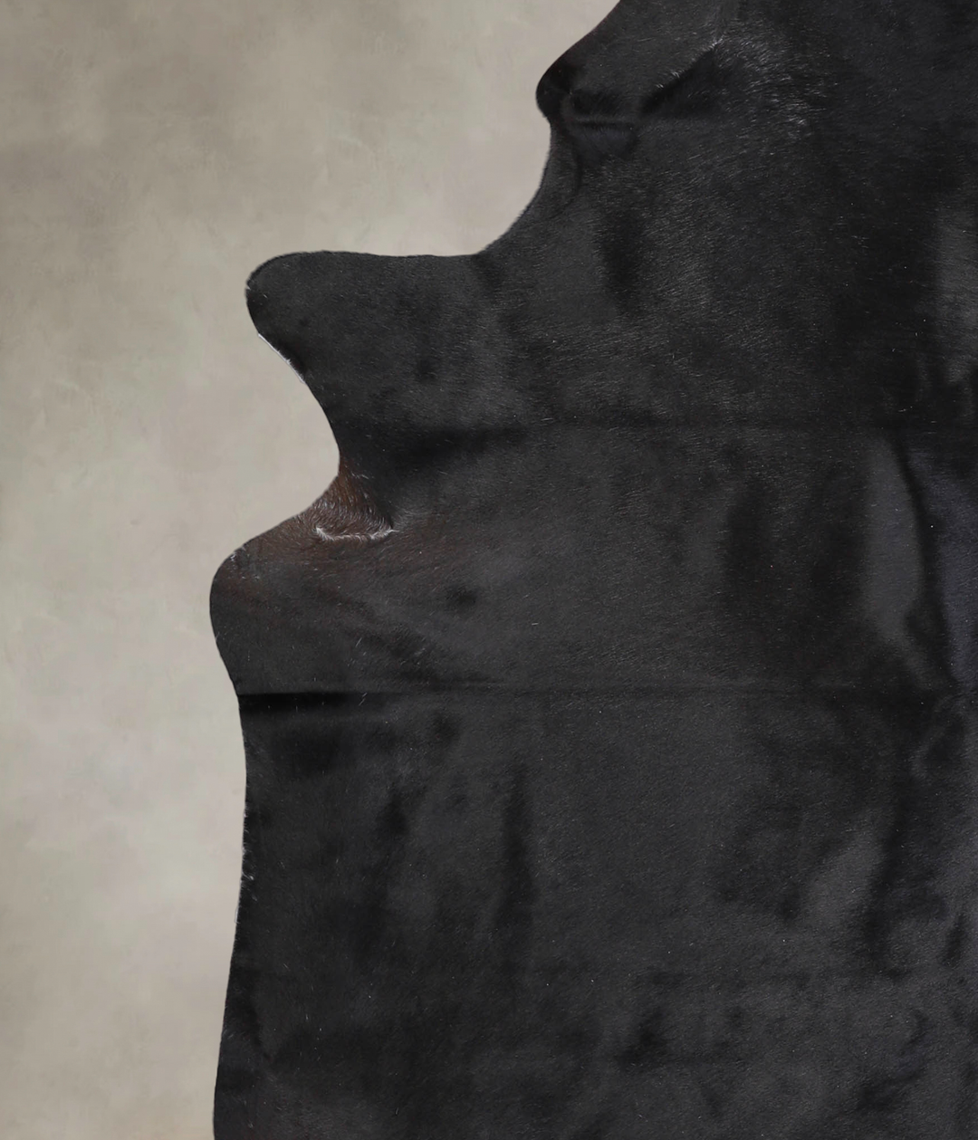 Solid Black XX-Large Brazilian Cowhide Rug 7'10"H x 7'1"W #A24863 by H