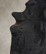Solid Black XX-Large Brazilian Cowhide Rug 7'10"H x 7'1"W #A24863 by Hudson Hides